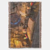 中世ファンタジー魔法使いの書斎 スローブランケット (正面縦)