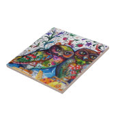 中世フクロウ1 タイル (側面)