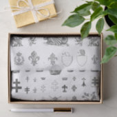 中世フランスの冠紋章（紋章の）フラ・ダ・リ組織 薄葉紙 (ギフト)