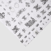 中世フランスの王冠ヘラルドライ（紋章の）フラ・ダ・リ 薄葉紙 (詳細)