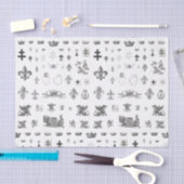 中世フランスの王冠ヘラルドライ（紋章の）フラ・ダ・リ 薄葉紙 (クラフト)