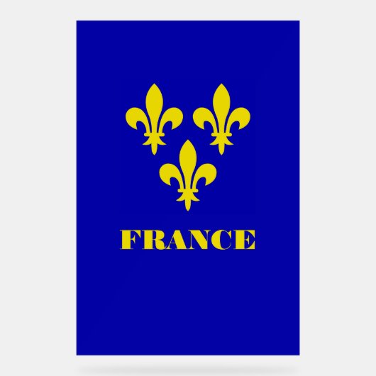 中世フランス王室標準紋章学の忠実さ アクリルサイン (正面)