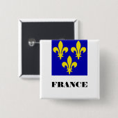 中世フランス王室標準紋章学の忠実さ 缶バッジ (正面&裏面)