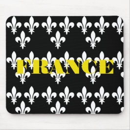 中世フランス ヘラルド的 モノクロアート マウスパッド