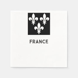 中世フランス ヘラルド・プレス モノクロアート スタンダードカクテルナプキン