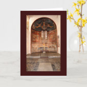 中世フレスコ画 カード (黄色い花)