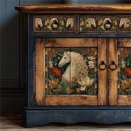 中世フローラウィリアムモリススタイルユニコーン 薄葉紙