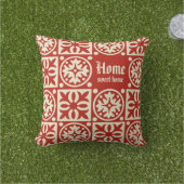 中世フローラオーナメントホームスイートホーム文字 アウトドアクッション (芝生)