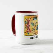 中世フローラライトレターBモノグラムマグ マグカップ (正面左)