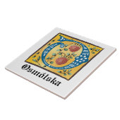 中世フローラライトレターOモノグラム タイル (側面)