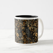 中世フローラレイヴンマグ – 中世フローラ ツートーンマグカップ (正面右)