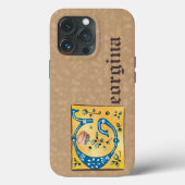 中世フローラ照光文字Gモノグラム Case-Mate iPhoneケース (裏面)
