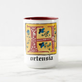 中世フローラ照光文字Hモノグラムマグ マグカップ (中央)