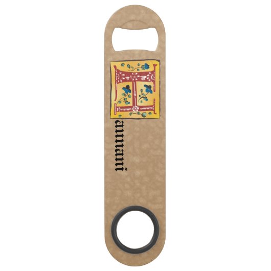 中世フローラ照光文字Hモノグラム スピード栓抜き (正面)