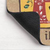 中世フローラ照光文字Hモノグラム マウスパッド (コーナー)