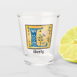 中世フローラ照光文字Lモノグラム ショットグラス