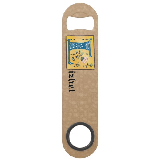 中世フローラ照光文字Lモノグラム スピード栓抜き (正面)