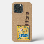 中世フローラ照光文字Lモノグラム Case-Mate iPhoneケース (裏面)
