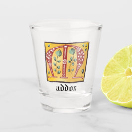 中世フローラ照光文字Mモノグラム ショットグラス