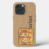 中世フローラ照光文字Mモノグラム Case-Mate iPhoneケース (裏面)