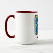 中世フローラ照光文字Pモノグラムマグ マグカップ (左)