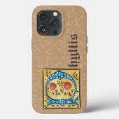 中世フローラ照光文字Pモノグラム Case-Mate iPhoneケース (裏面)