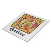 中世フローラ照光文字Qモノグラム タイル (側面)