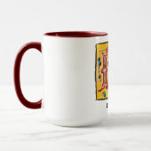 中世フローラ照光文字Rモノグラムマグ マグカップ (左)