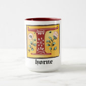 中世フローラ照光文字Tモノグラムマグ マグカップ (中央)