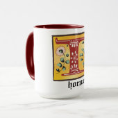 中世フローラ照光文字Tモノグラムマグ マグカップ (正面左)