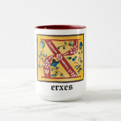 中世フローラ照光文字Xモノグラムマグ マグカップ (中央)