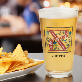 中世フローラ照光文字Xモノグラム タンブラーグラス