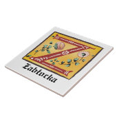 中世フローラ照光文字Zモノグラム タイル (側面)