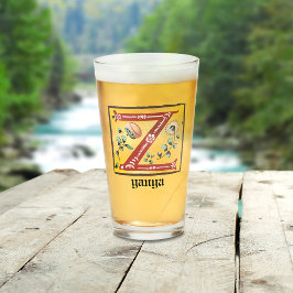 中世フローラ照光文字Zモノグラム タンブラーグラス