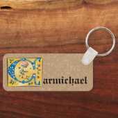 中世フローラ照明文字Cモノグラム キーホルダー (正面)