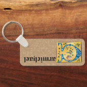 中世フローラ照明文字Cモノグラム キーホルダー (裏面)