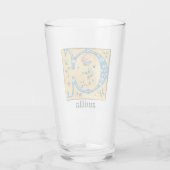 中世フローラ照明文字Cモノグラム タンブラーグラス (裏面)