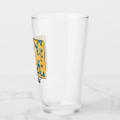 中世フローラ照明文字Cモノグラム タンブラーグラス (左)