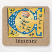 中世フローラ照明文字Cモノグラム マウスパッド (正面)