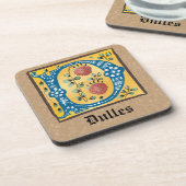 中世フローラ照明文字Dモノグラム コースター (左側)