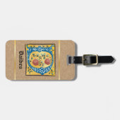 中世フローラ照明文字Dモノグラム ラゲッジタグ (正面横)