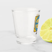 中世フローラ照明文字Eモノグラム ショットグラス (左)