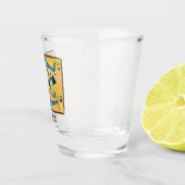 中世フローラ照明文字Eモノグラム ショットグラス (右)