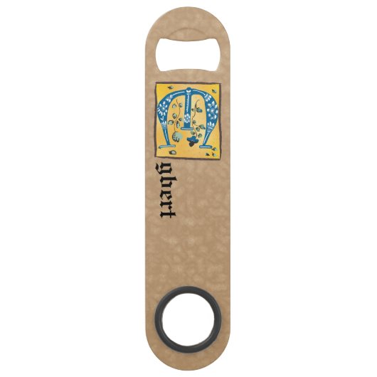 中世フローラ照明文字Eモノグラム スピード栓抜き (正面)