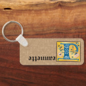 中世フローラ照明文字Jモノグラム キーホルダー (裏面)