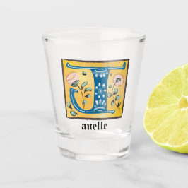 中世フローラ照明文字Jモノグラム ショットグラス