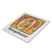 中世フローラ照明文字Nモノグラム タイル (側面)