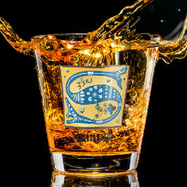 中世フローラ照明文字Sモノグラム ショットグラス