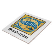 中世フローラ照明文字Sモノグラム タイル (側面)