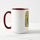 中世フローラ照明文字Uモノグラムマグ マグカップ (左)